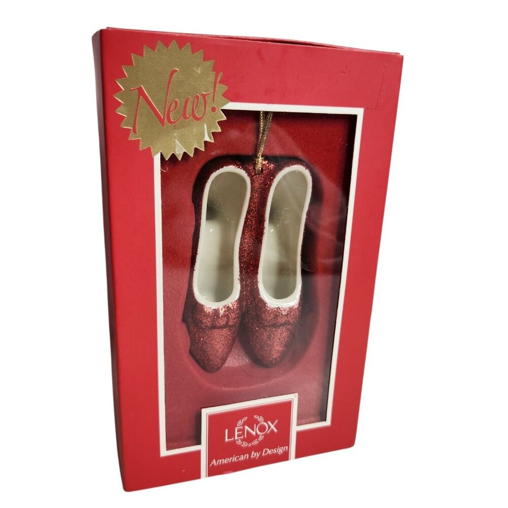 Lenox Wizard of Oz There's No Place Like Home Red Slippers Ornament